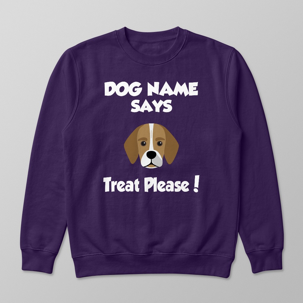 Treat Please: Personalised {breedFullName} Sweatshirt
