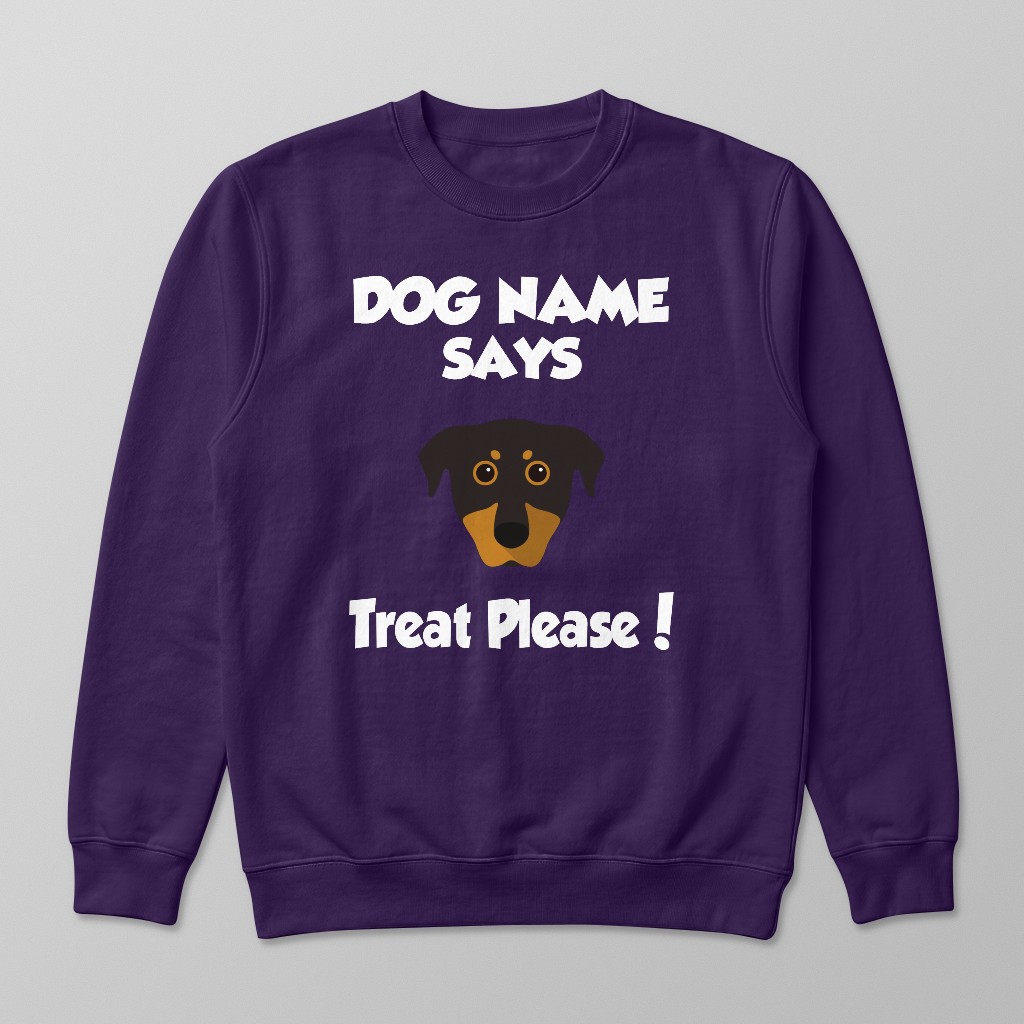 Treat Please: Personalised {breedFullName} Sweatshirt