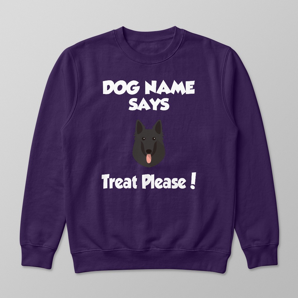 Treat Please: Personalized {breedFullName} Sweatshirt