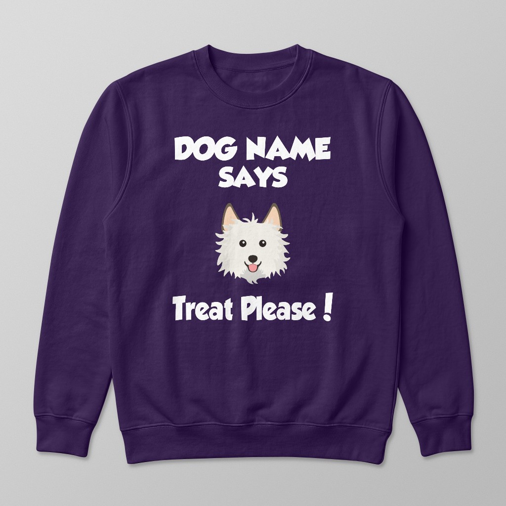 Treat Please: Personalized {breedFullName} Sweatshirt