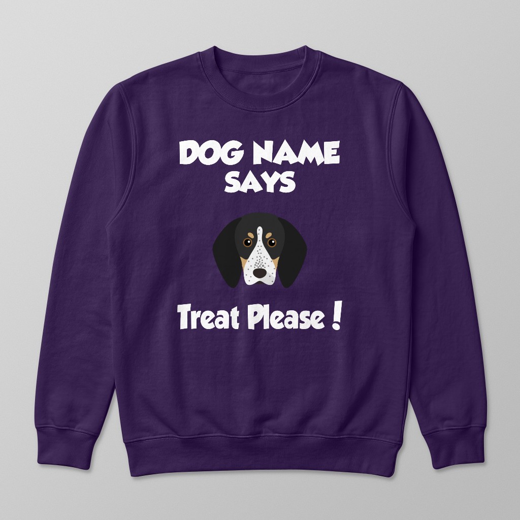 Treat Please: Personalized {breedFullName} Sweatshirt