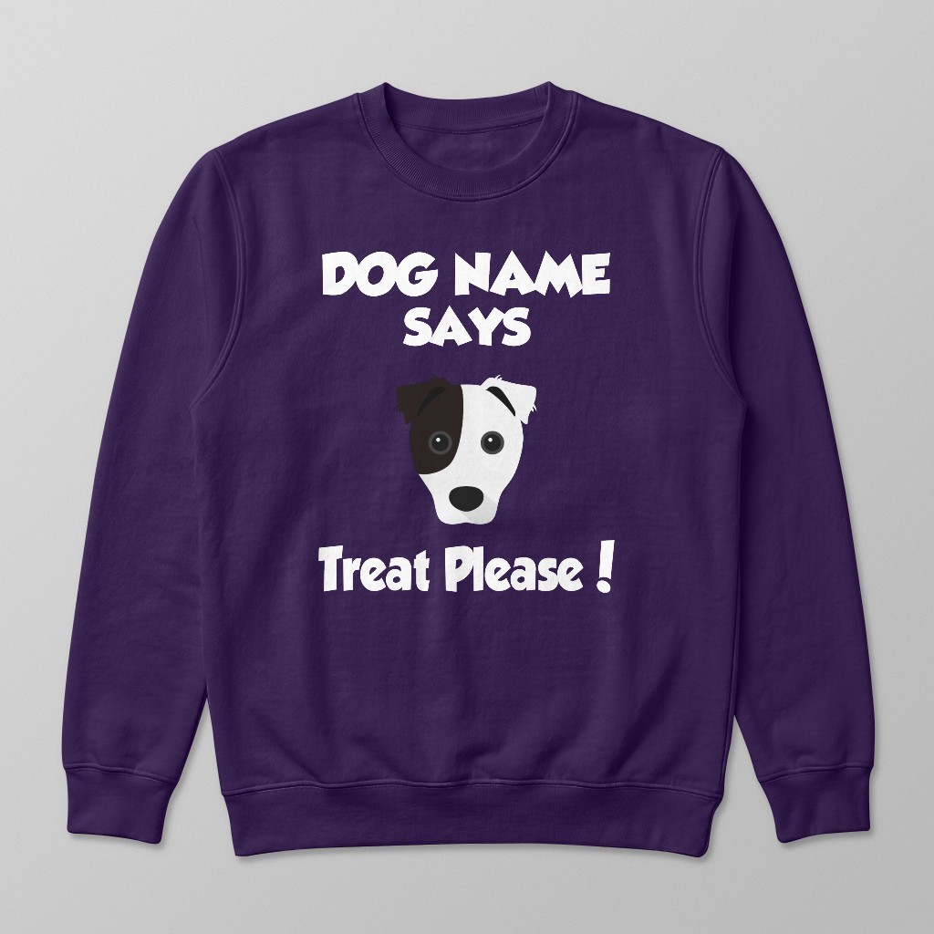 Treat Please: Personalized {breedFullName} Sweatshirt