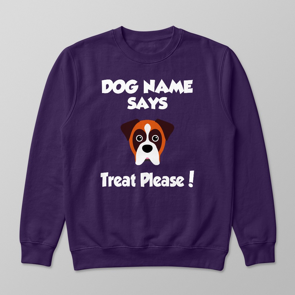 Treat Please: Personalized {breedFullName} Sweatshirt