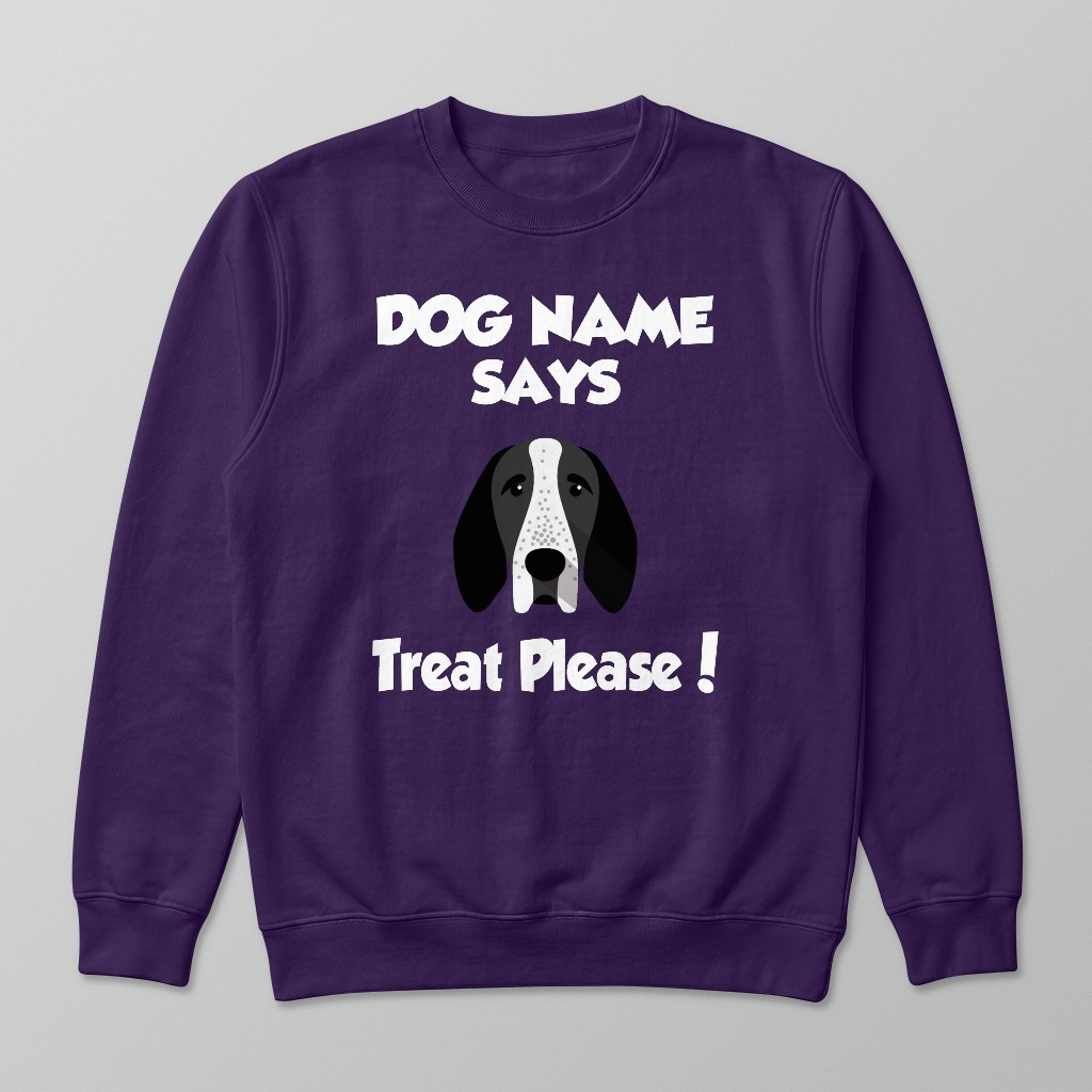 Treat Please: Personalized {breedFullName} Sweatshirt