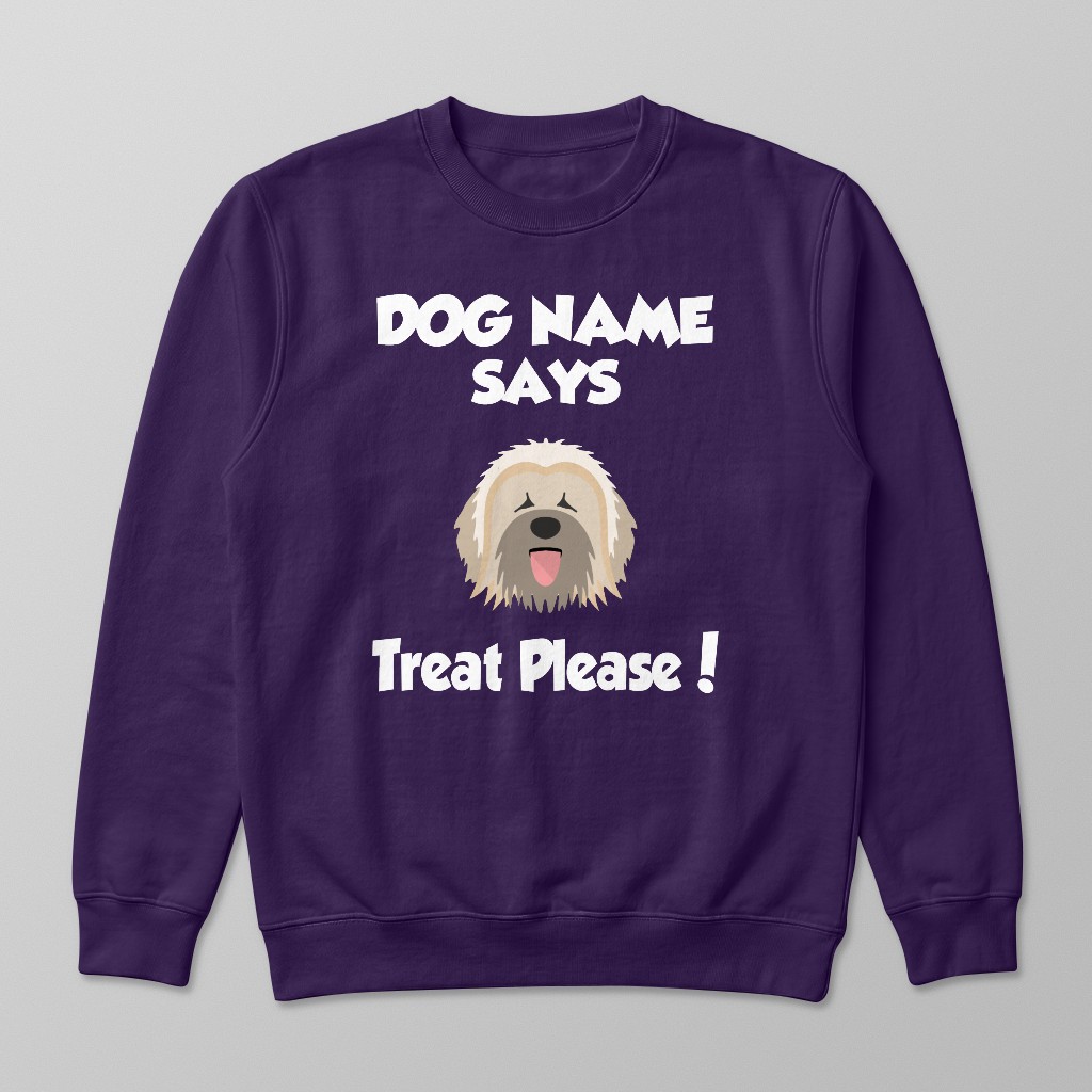 Treat Please: Personalised {breedFullName} Sweatshirt