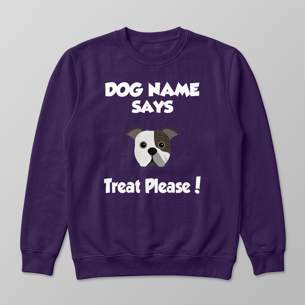Treat Please: Personalized {breedFullName} Sweatshirt