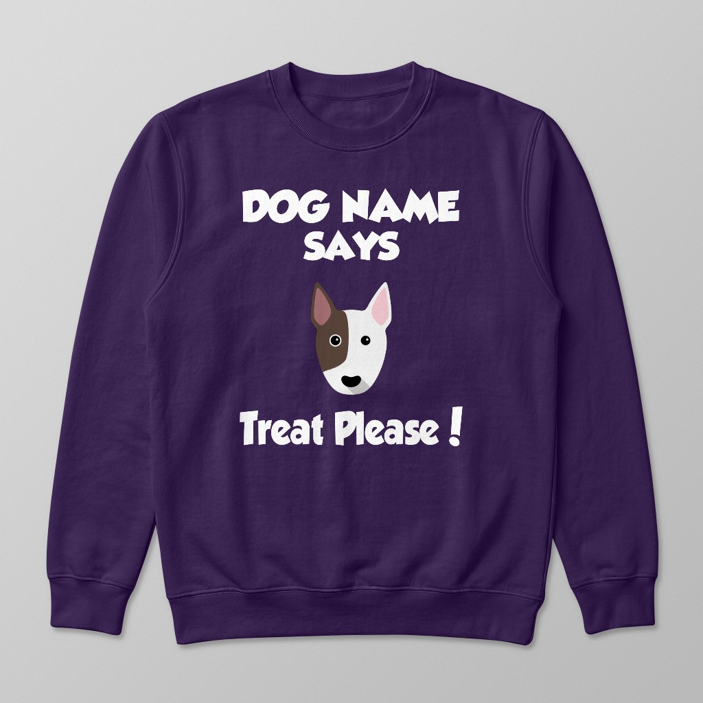 Treat Please: Personalized {breedFullName} Sweatshirt