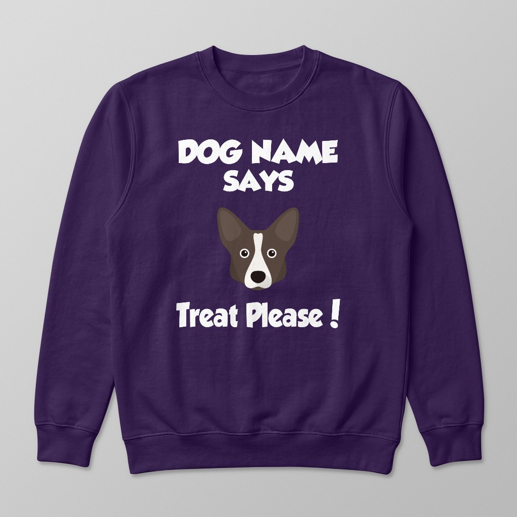 Treat Please: Personalized {breedFullName} Sweatshirt