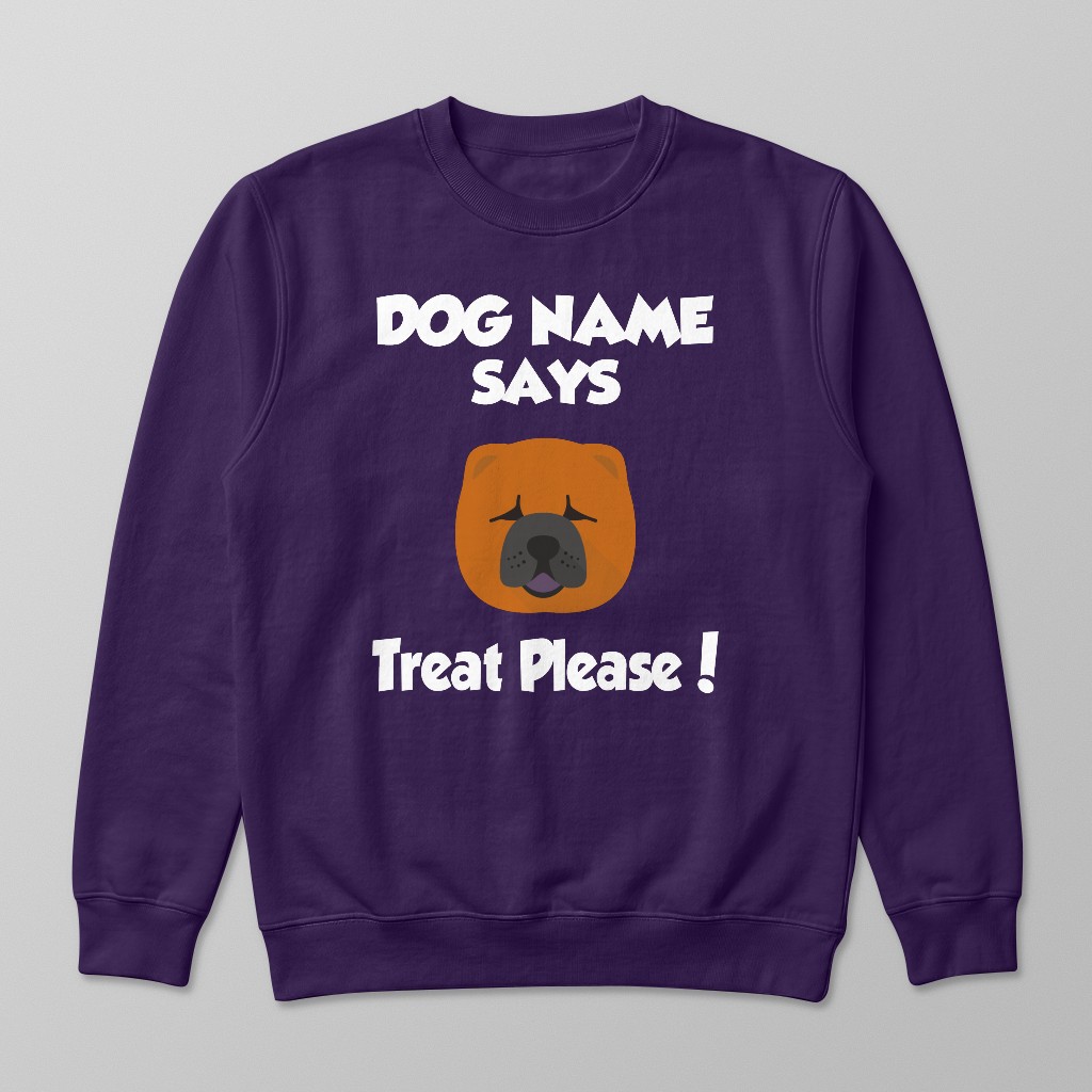 Treat Please: Personalized {breedFullName} Sweatshirt