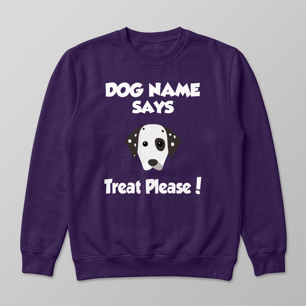Treat Please: Personalized {breedFullName} Sweatshirt
