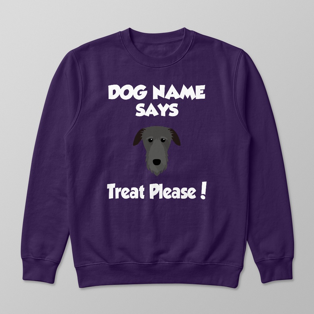 Treat Please: Personalized {breedFullName} Sweatshirt