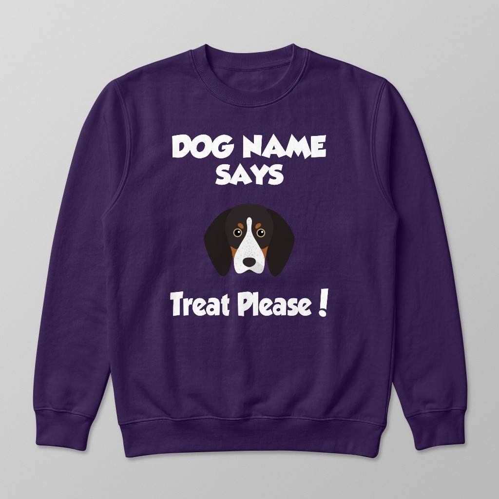 Treat Please: Personalized {breedFullName} Sweatshirt
