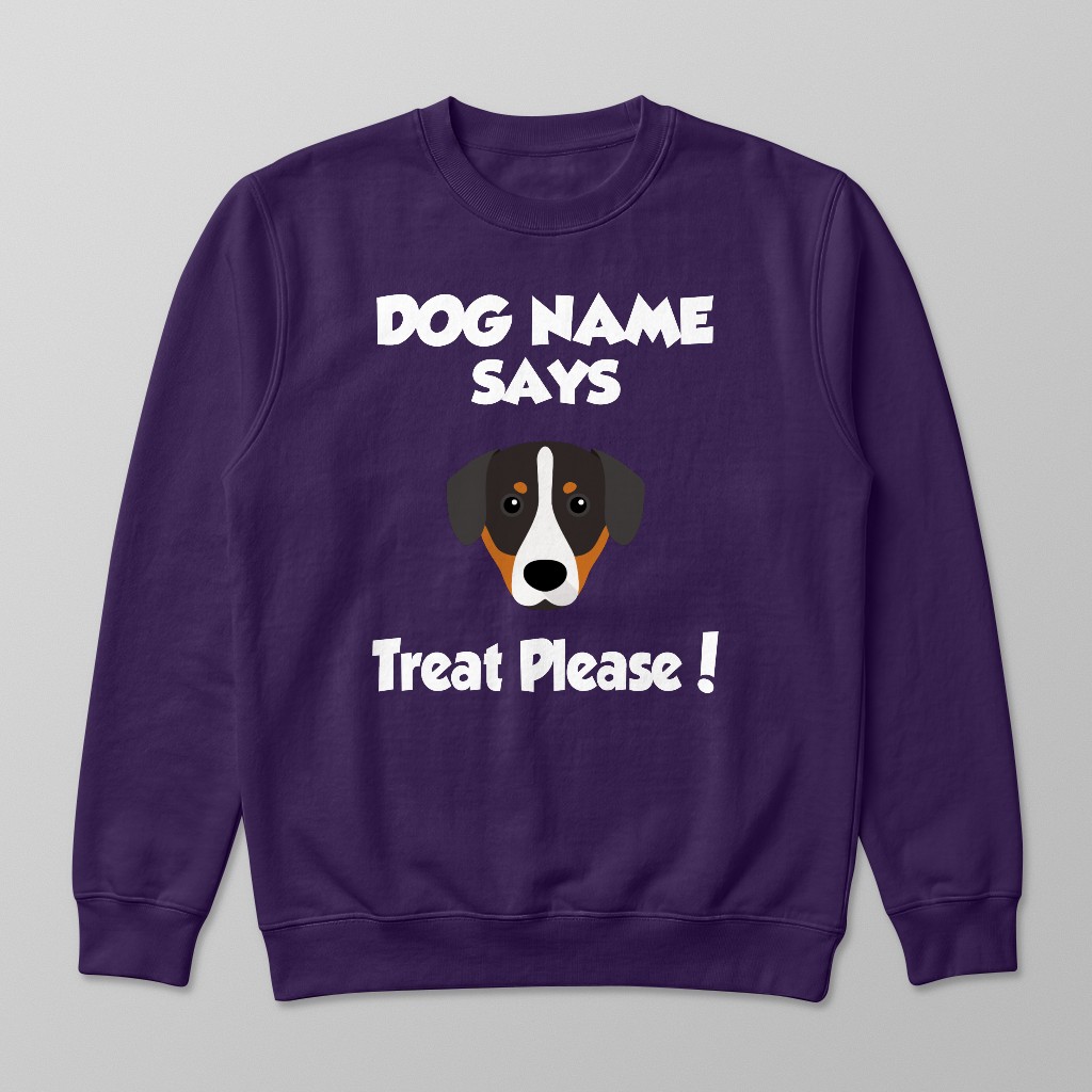 Treat Please: Personalized {breedFullName} Sweatshirt