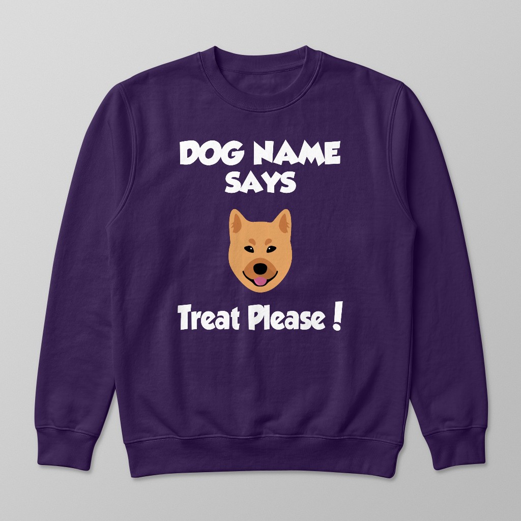 Treat Please: Personalised {breedFullName} Sweatshirt