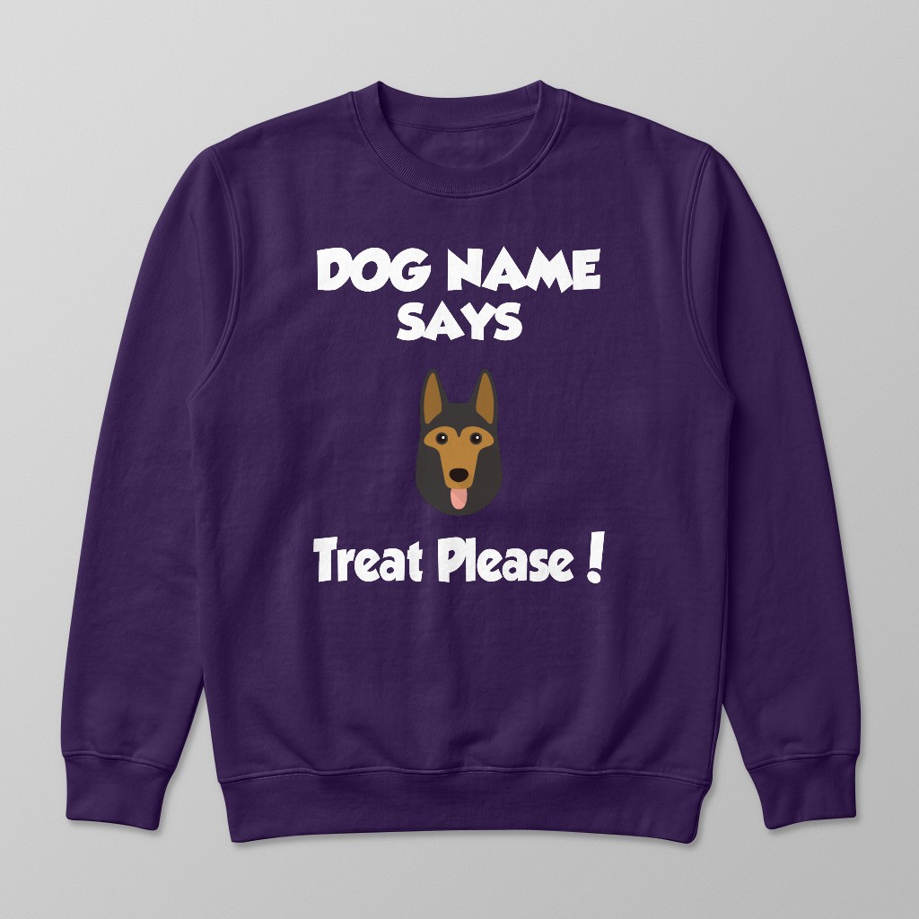 Treat Please: Personalized {breedFullName} Sweatshirt