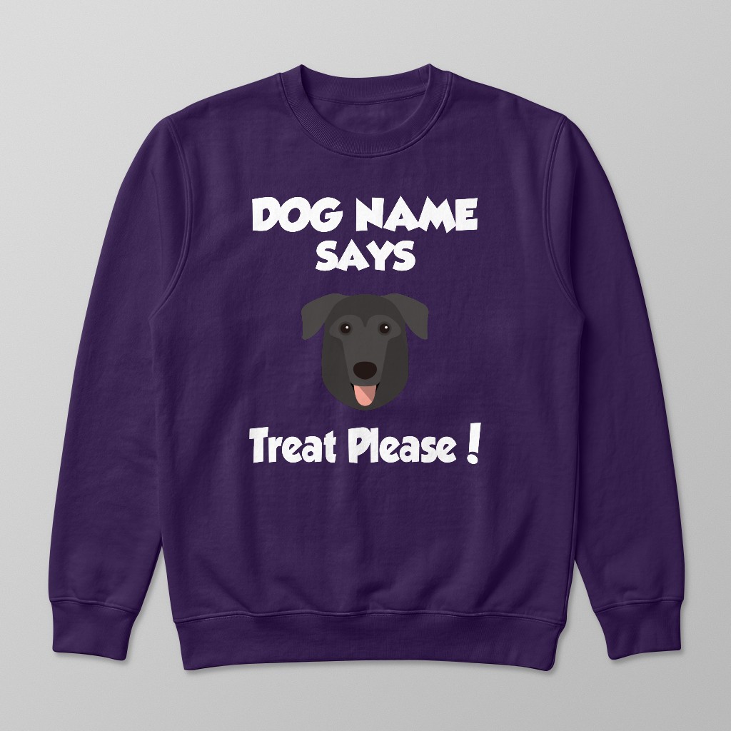 Treat Please: Personalized {breedFullName} Sweatshirt