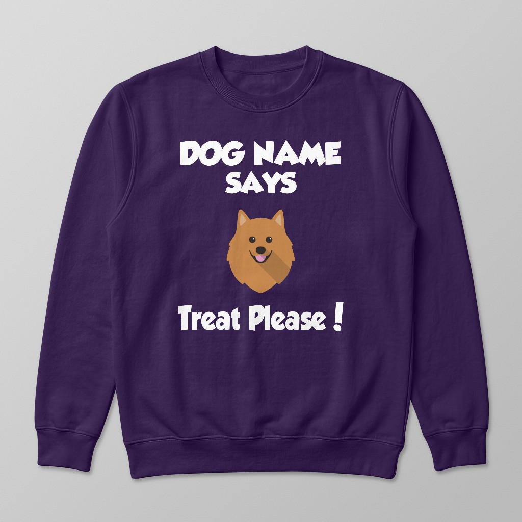 Treat Please: Personalized {breedFullName} Sweatshirt