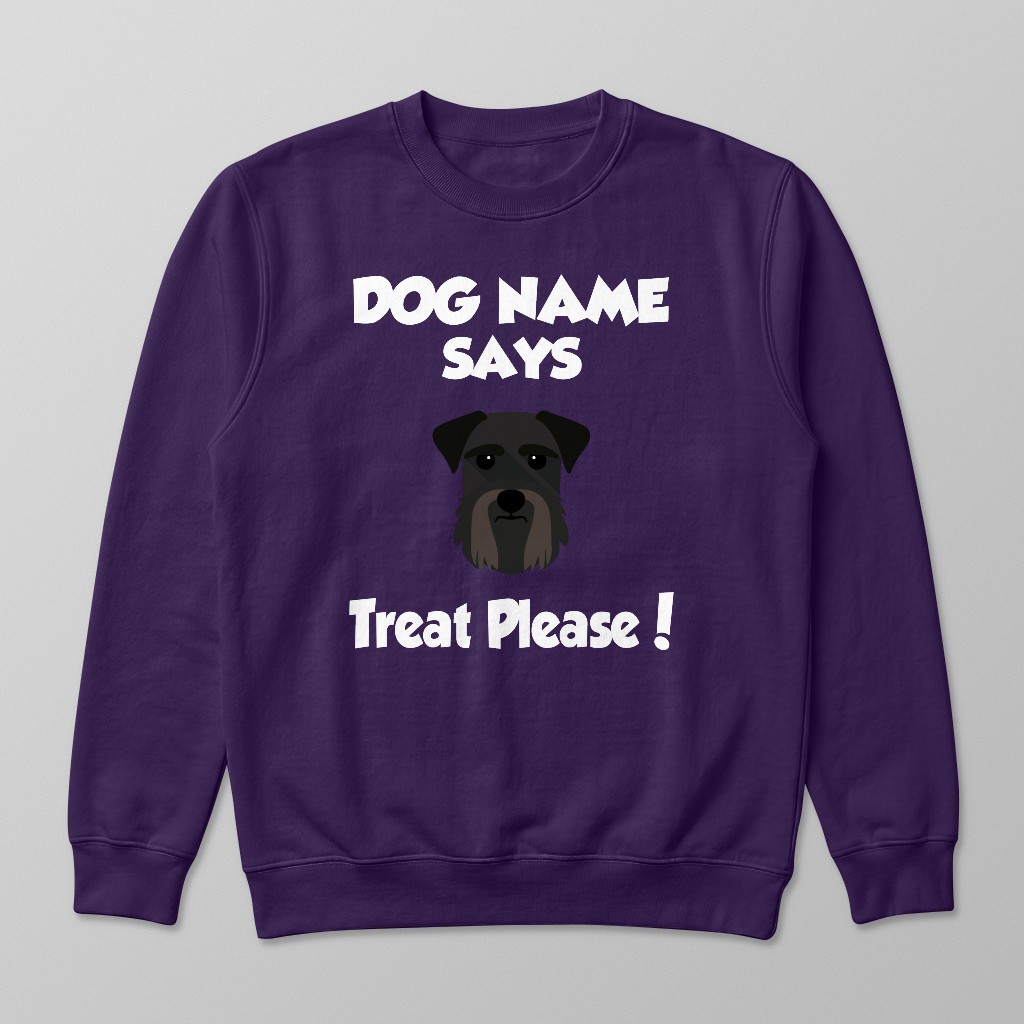 Treat Please: Personalized {breedFullName} Sweatshirt