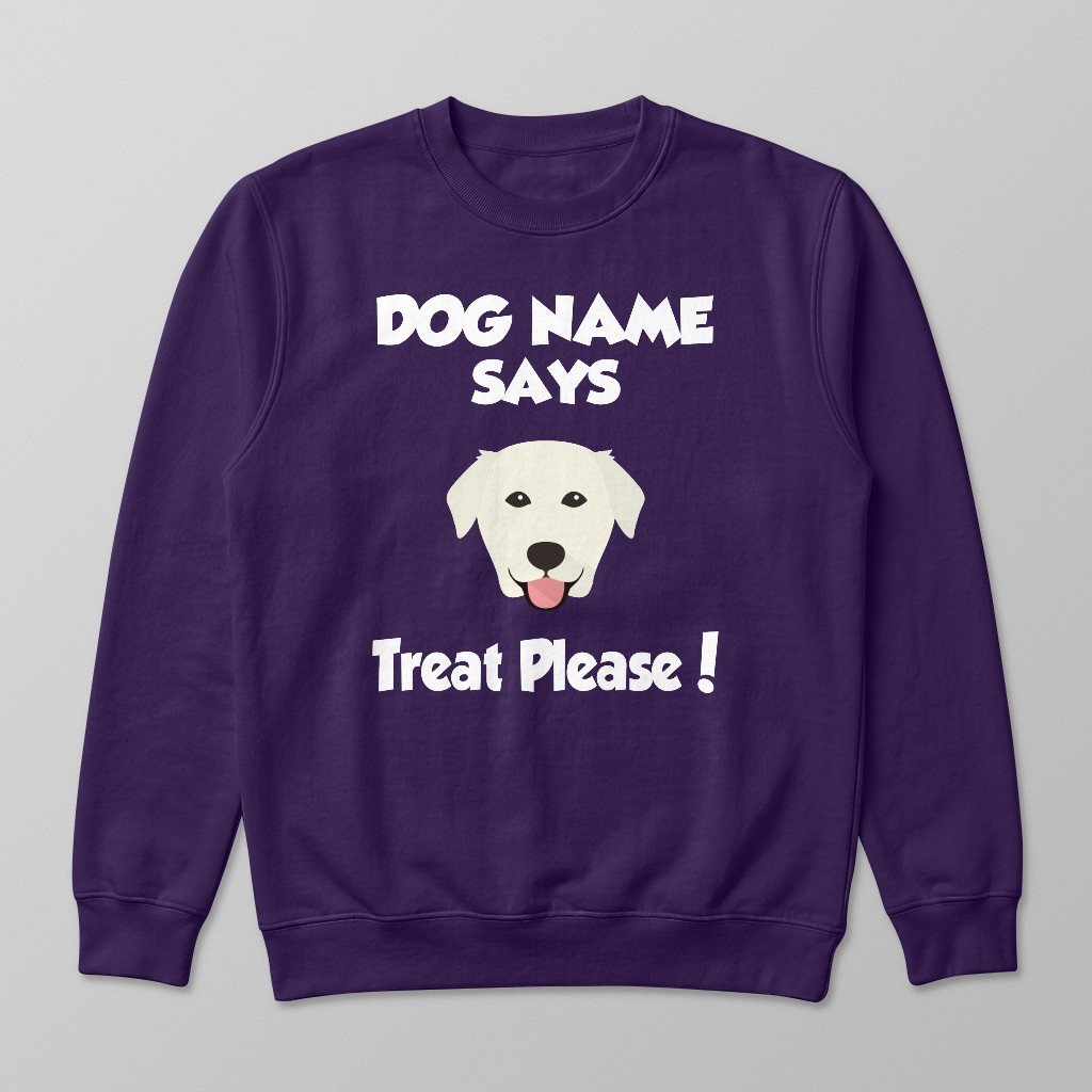 Treat Please: Personalized {breedFullName} Sweatshirt