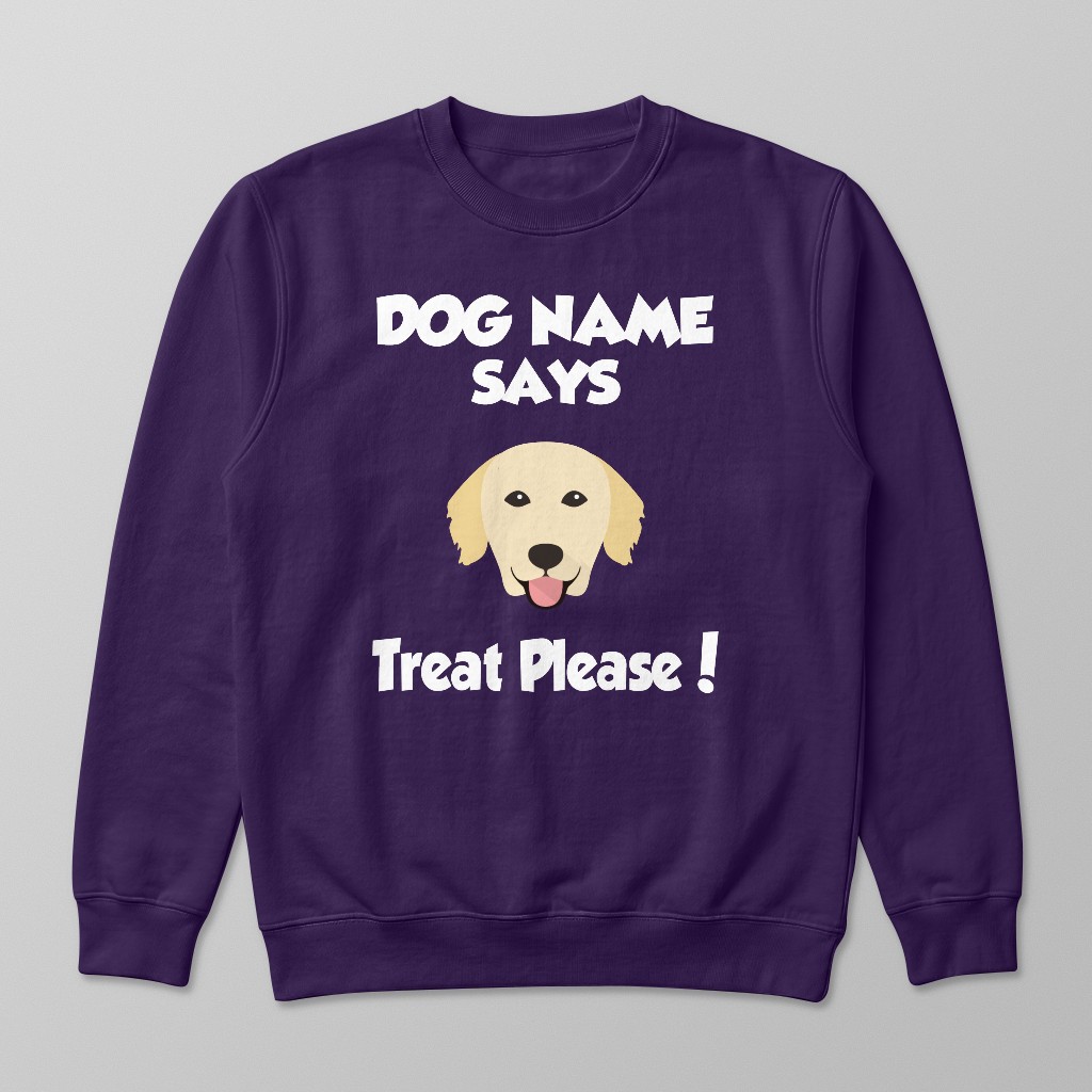 Treat Please: Personalized {breedFullName} Sweatshirt