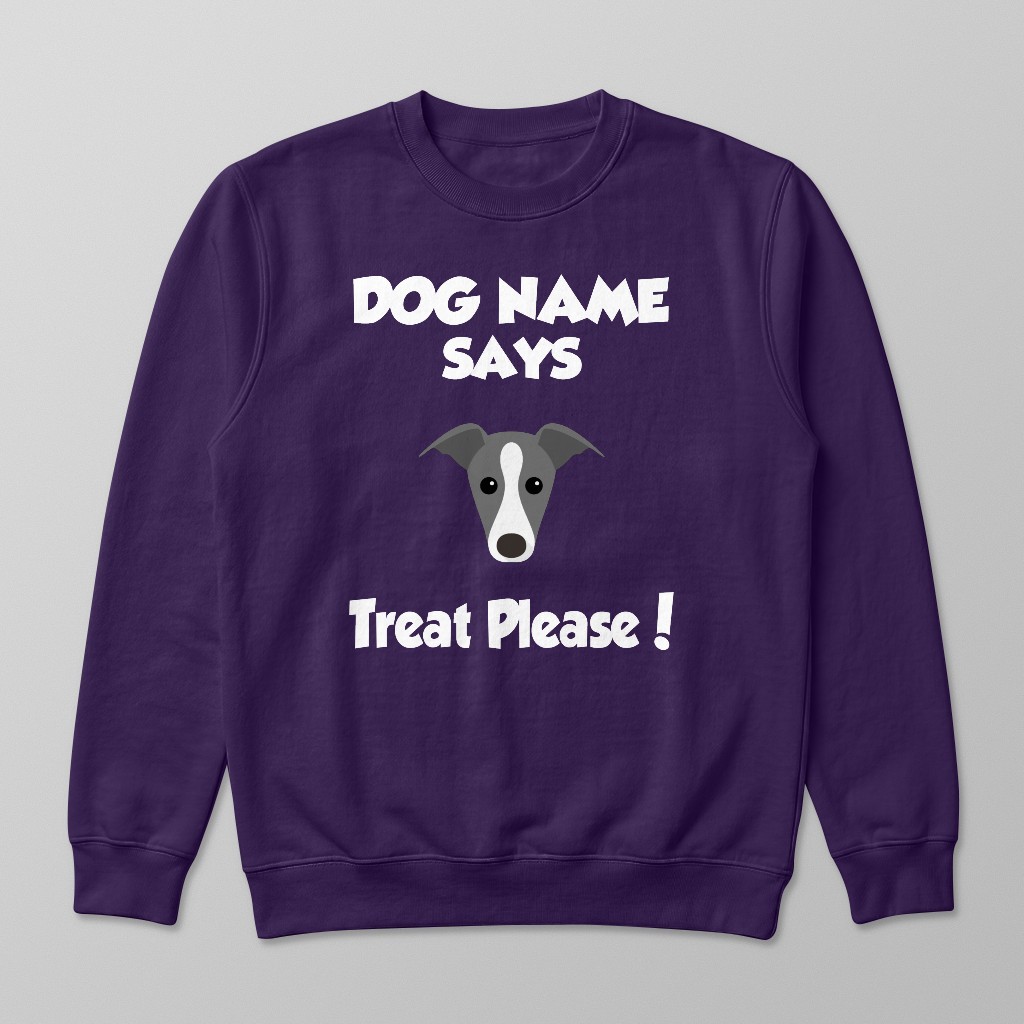 Treat Please: Personalized {breedFullName} Sweatshirt
