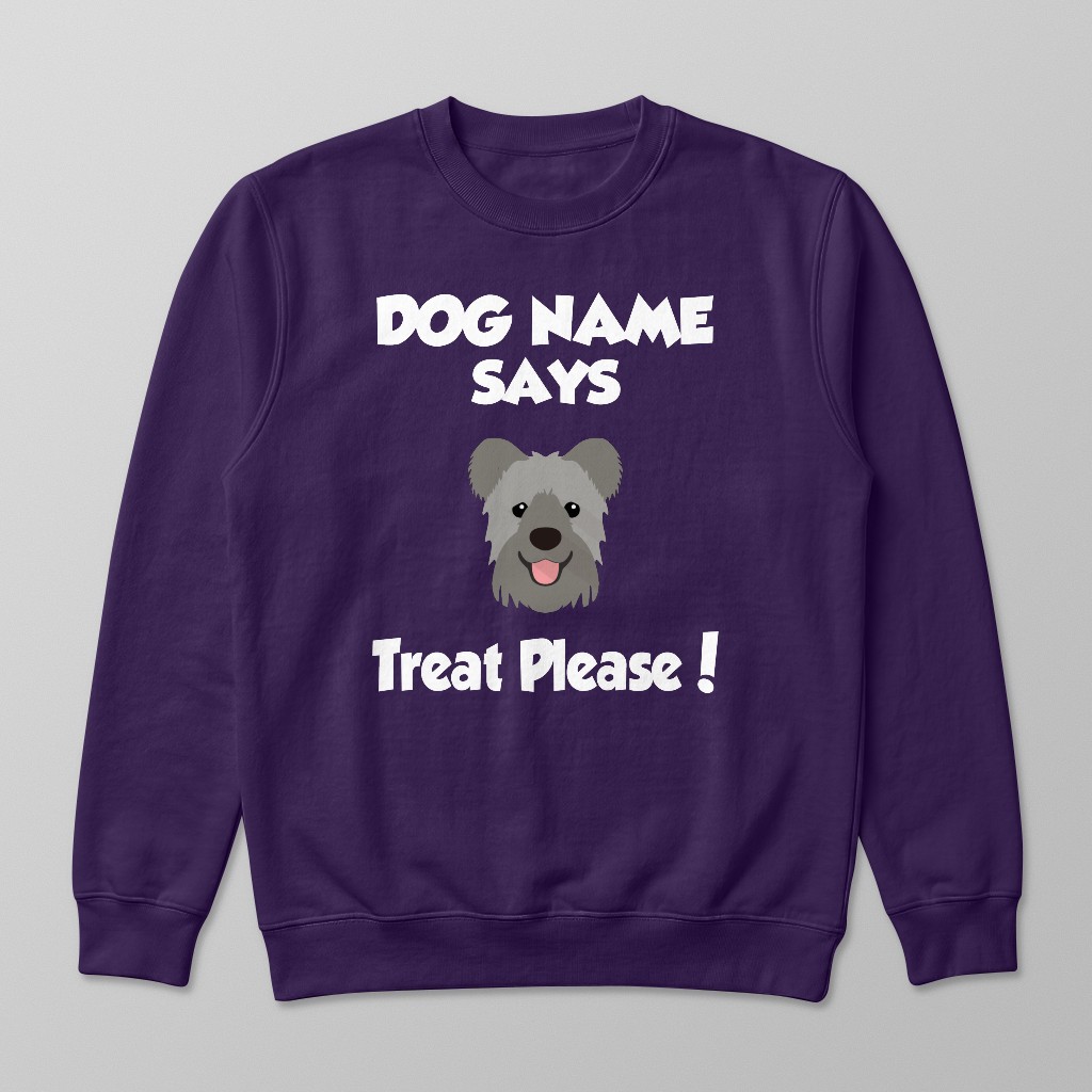 Treat Please: Personalized {breedFullName} Sweatshirt