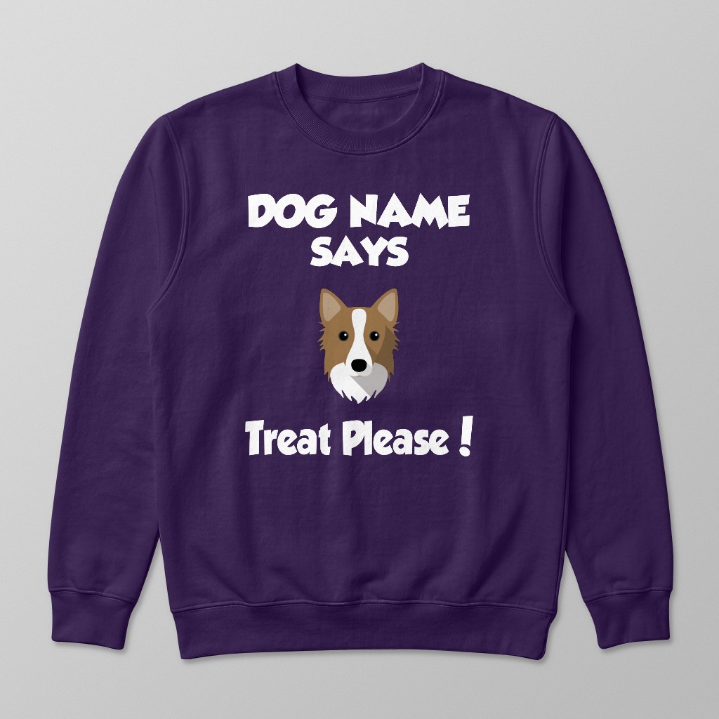 Treat Please: Personalized {breedFullName} Sweatshirt