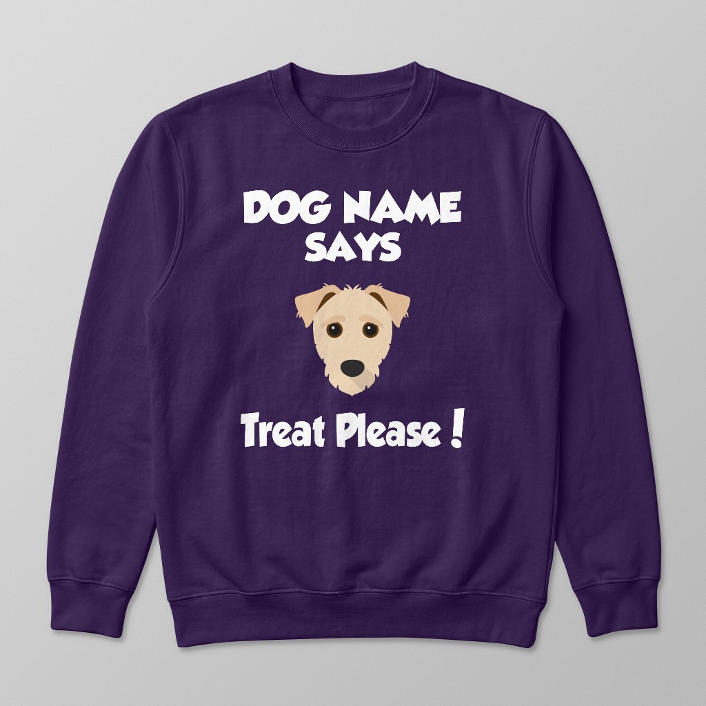 Treat Please: Personalized {breedFullName} Sweatshirt