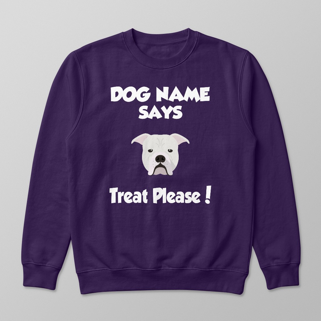 Treat Please: Personalised {breedFullName} Sweatshirt