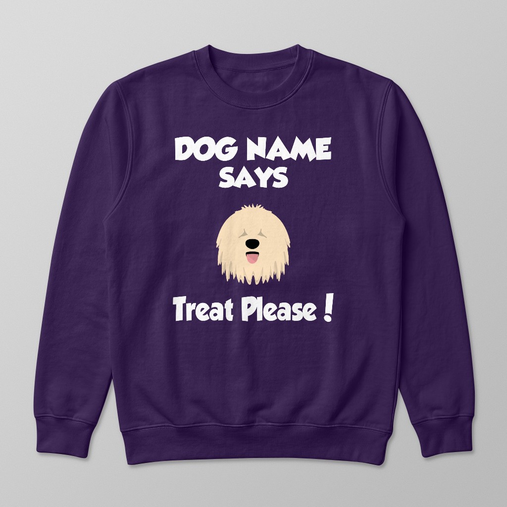 Treat Please: Personalized {breedFullName} Sweatshirt