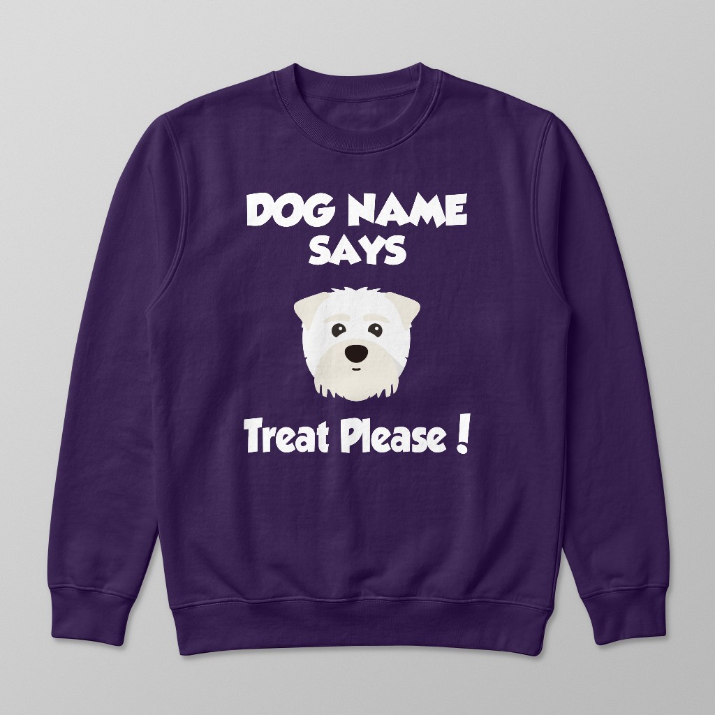 Treat Please: Personalized {breedFullName} Sweatshirt