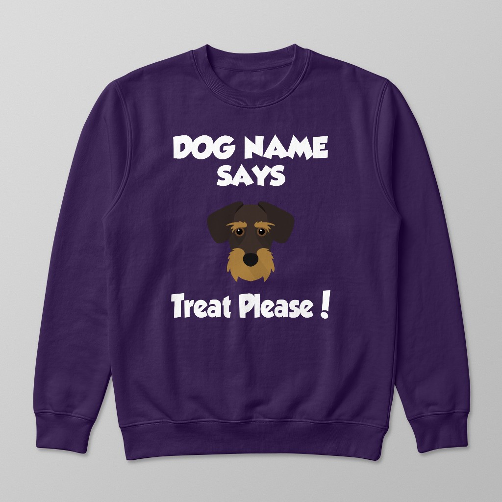 Treat Please: Personalized {breedFullName} Sweatshirt