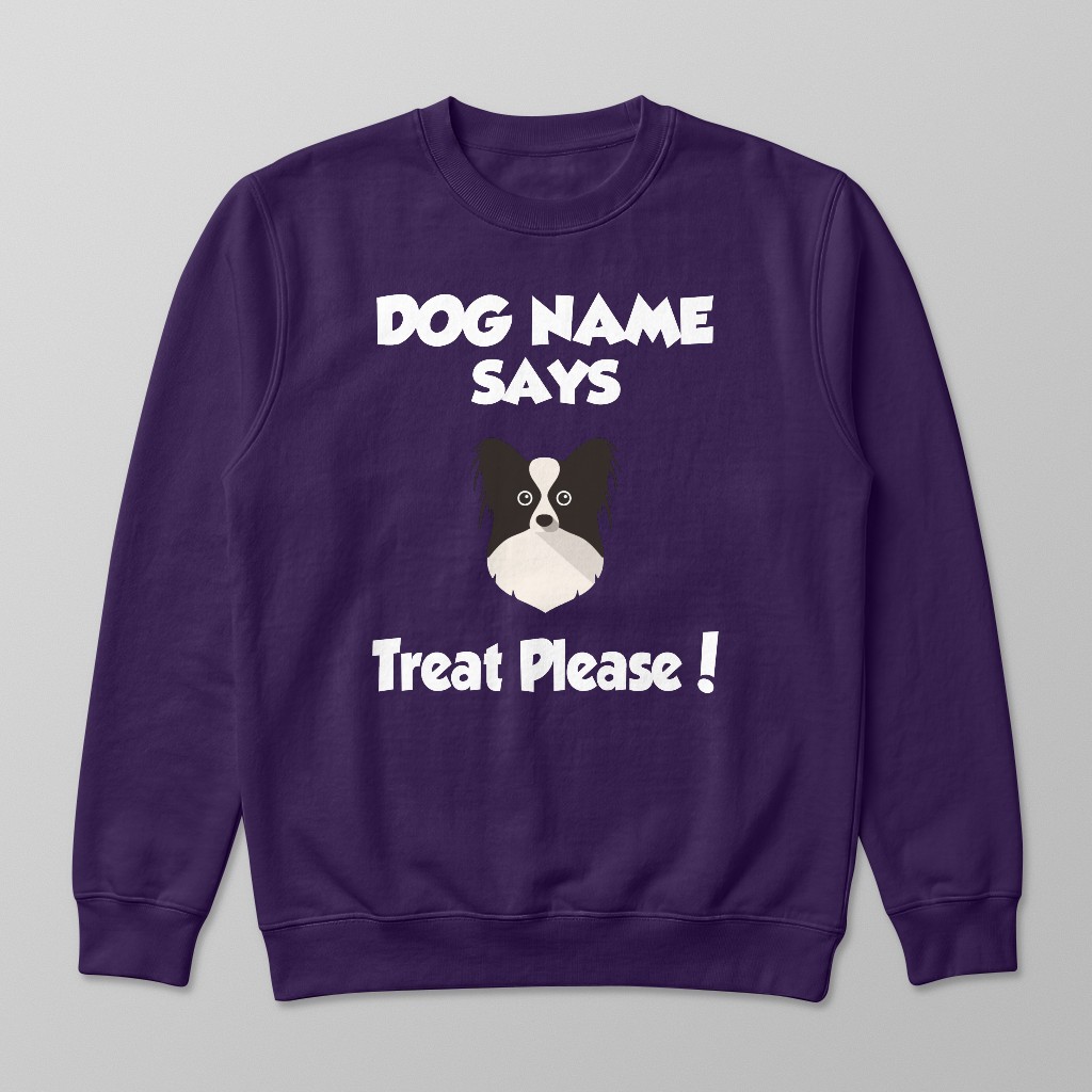 Treat Please: Personalized {breedFullName} Sweatshirt