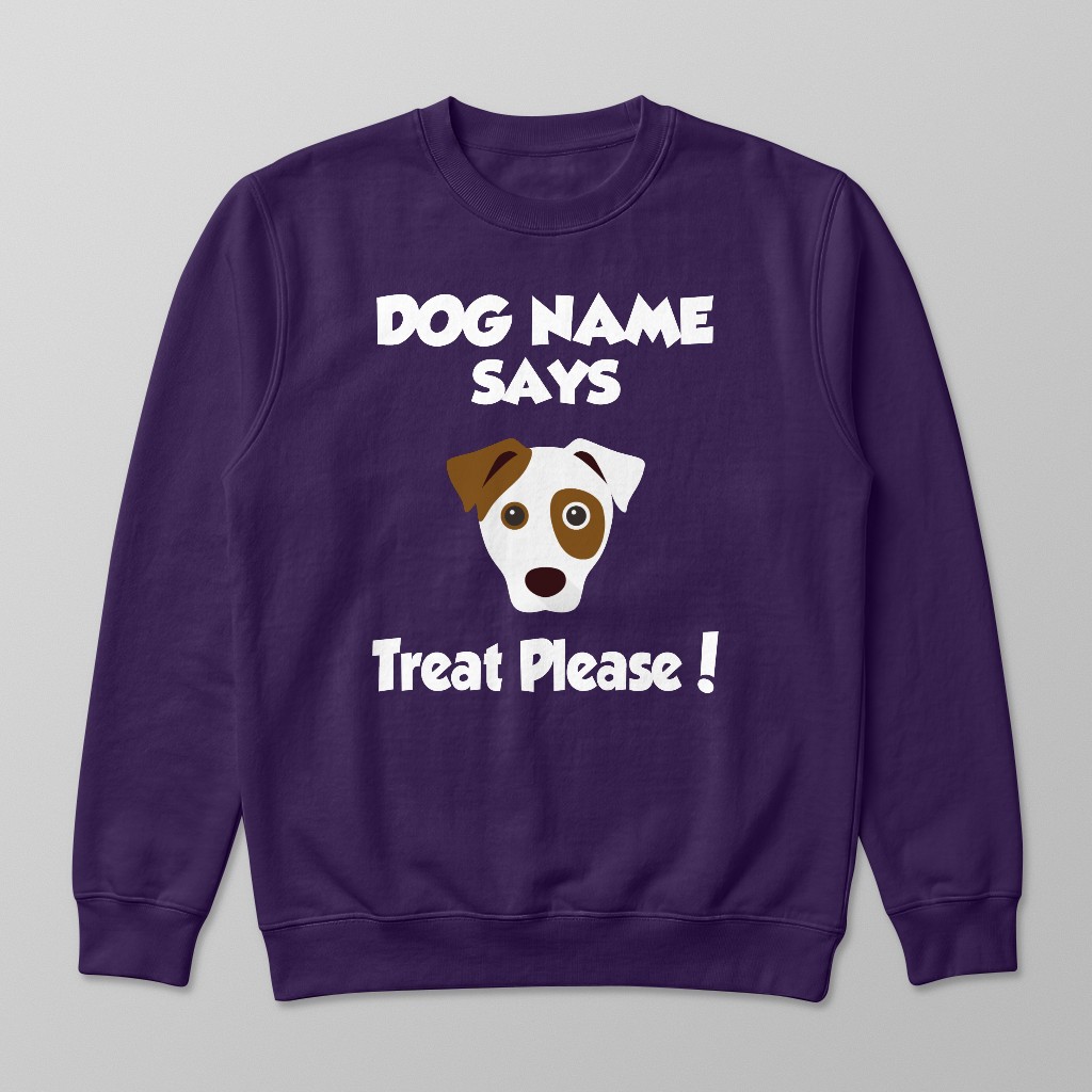 Treat Please: Personalized {breedFullName} Sweatshirt