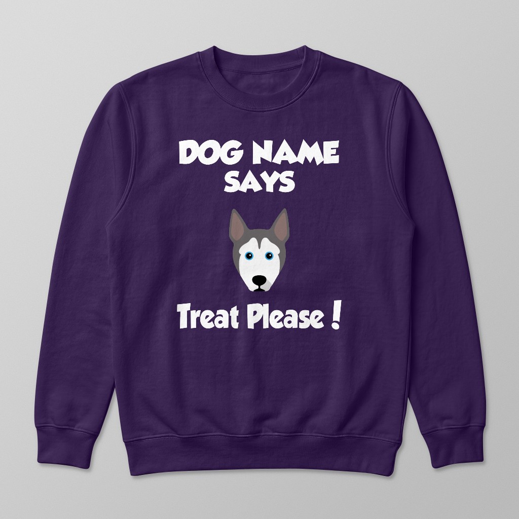 Treat Please: Personalized {breedFullName} Sweatshirt