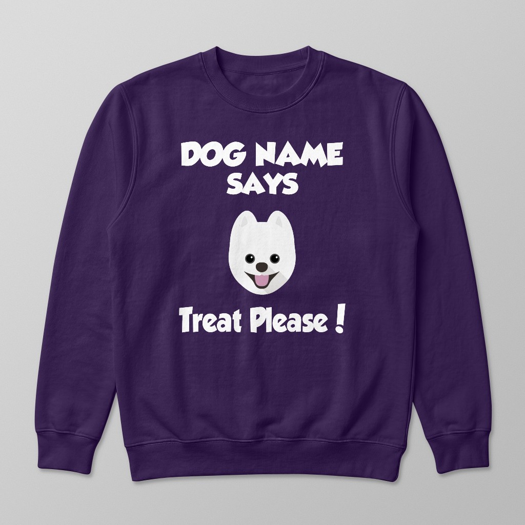Treat Please: Personalised {breedFullName} Sweatshirt