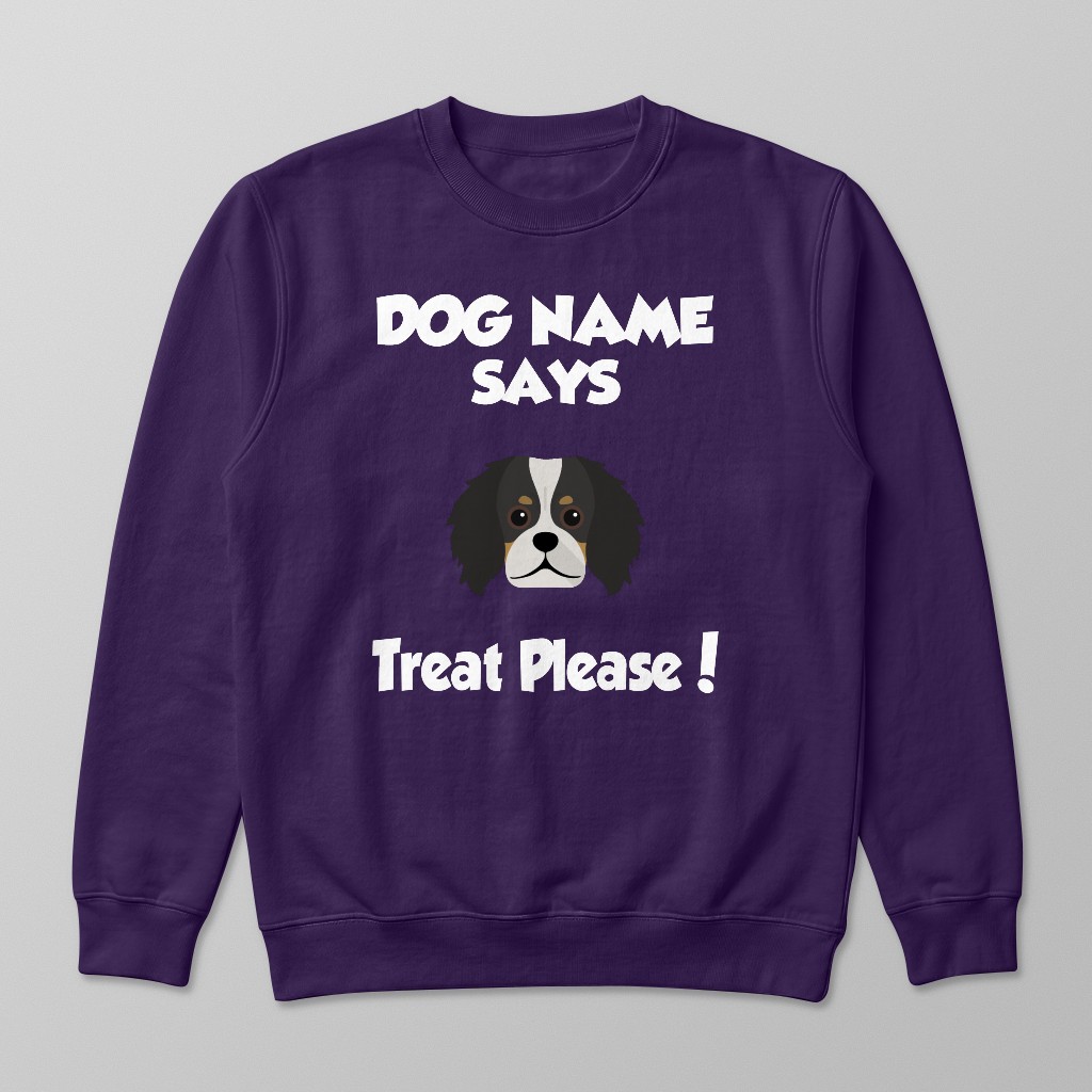 Treat Please: Personalized {breedFullName} Sweatshirt