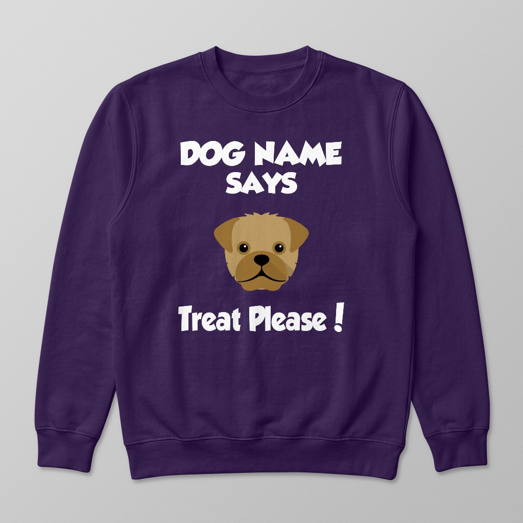 Treat Please: Personalized {breedFullName} Sweatshirt