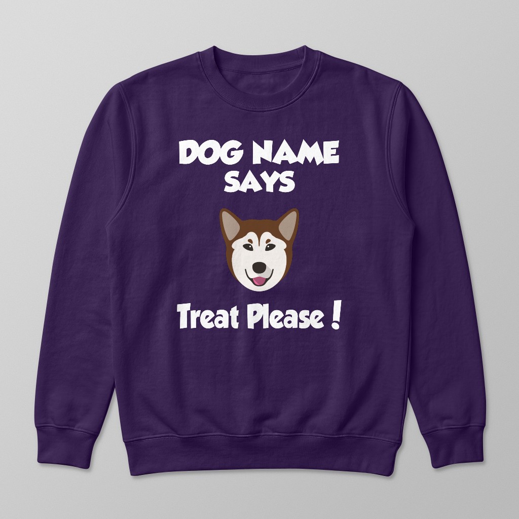 Treat Please: Personalized {breedFullName} Sweatshirt