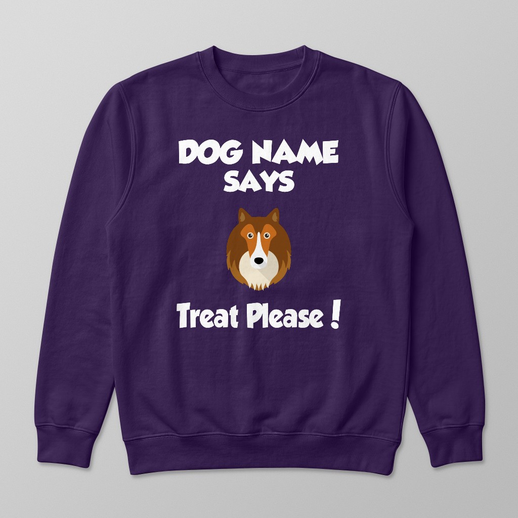 Treat Please: Personalized {breedFullName} Sweatshirt