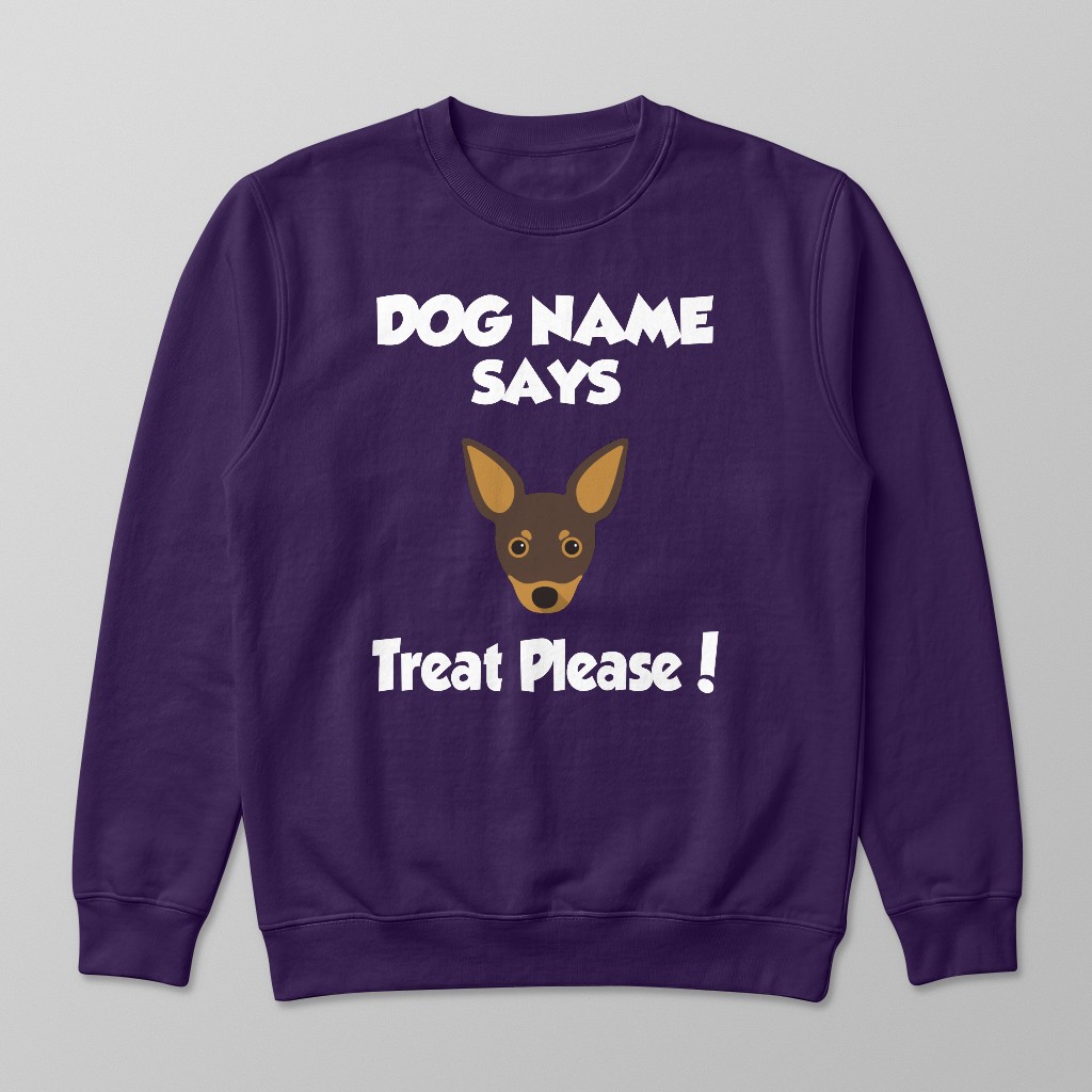 Treat Please: Personalized {breedFullName} Sweatshirt