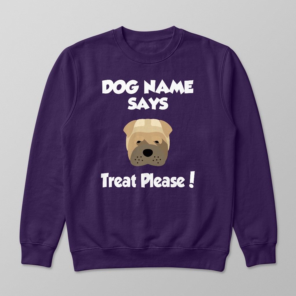 Treat Please: Personalised {breedFullName} Sweatshirt