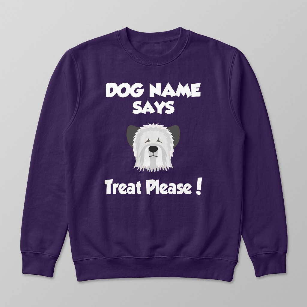 Treat Please: Personalized {breedFullName} Sweatshirt