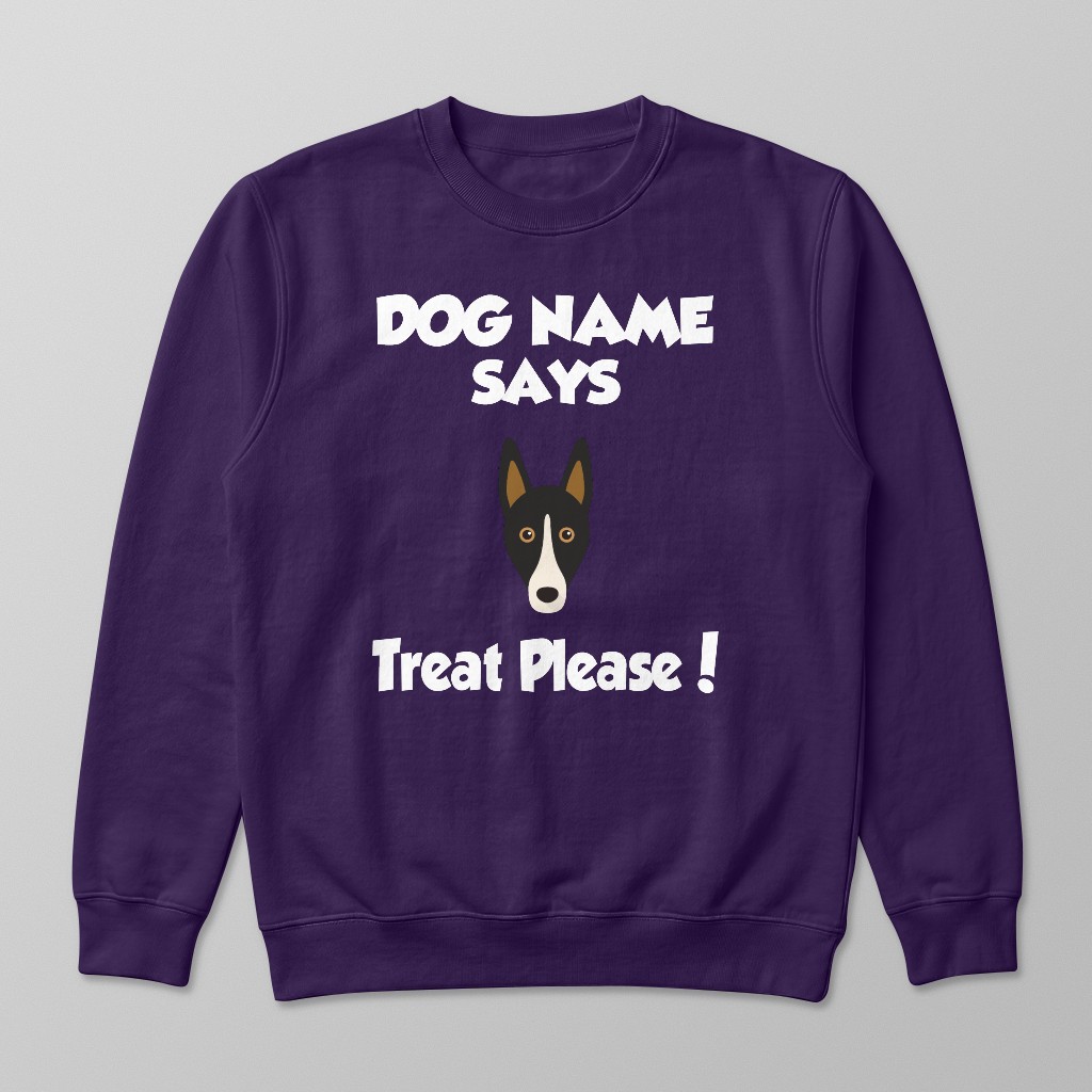 Treat Please: Personalized {breedFullName} Sweatshirt