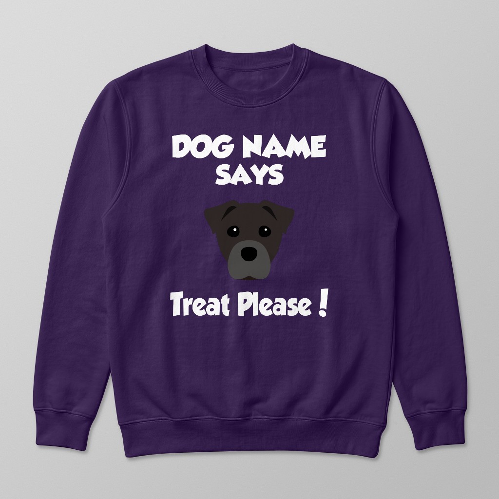 Treat Please: Personalized {breedFullName} Sweatshirt