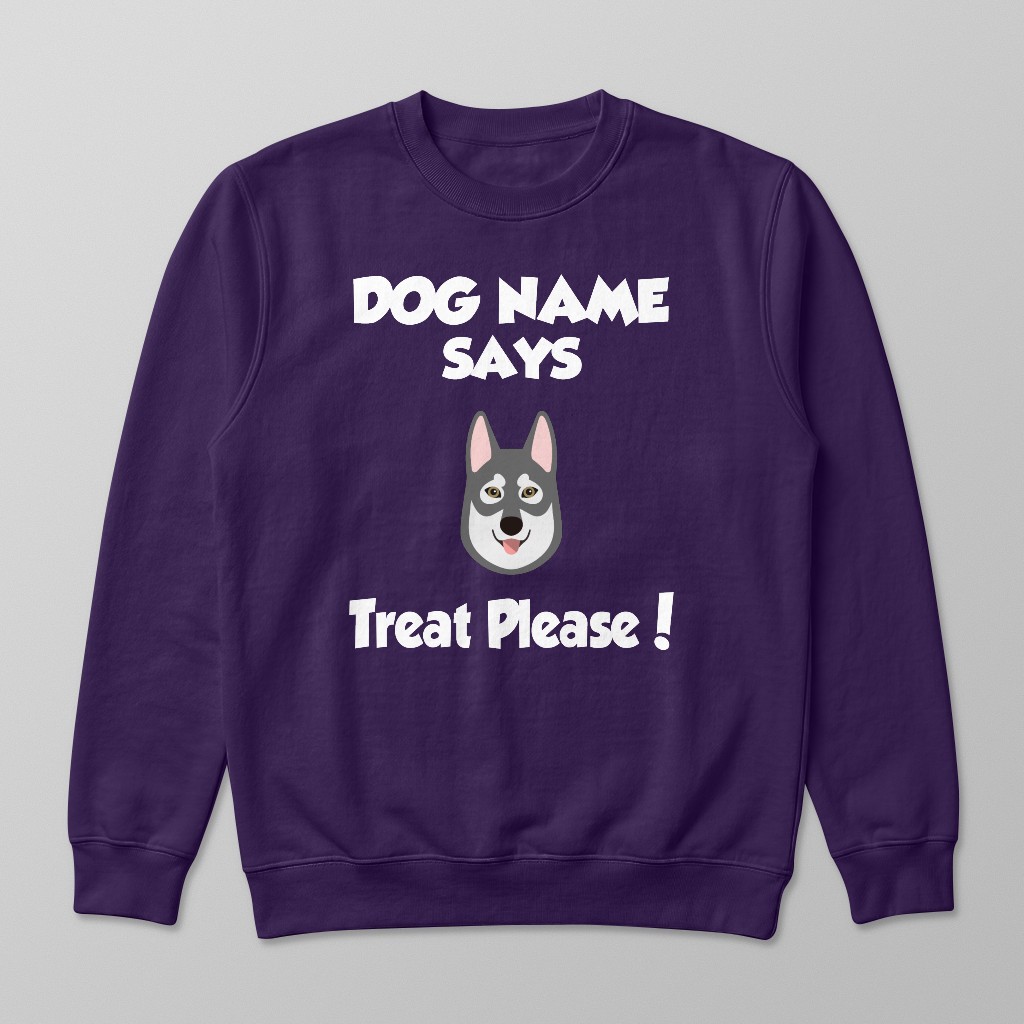 Treat Please: Personalised {breedFullName} Sweatshirt
