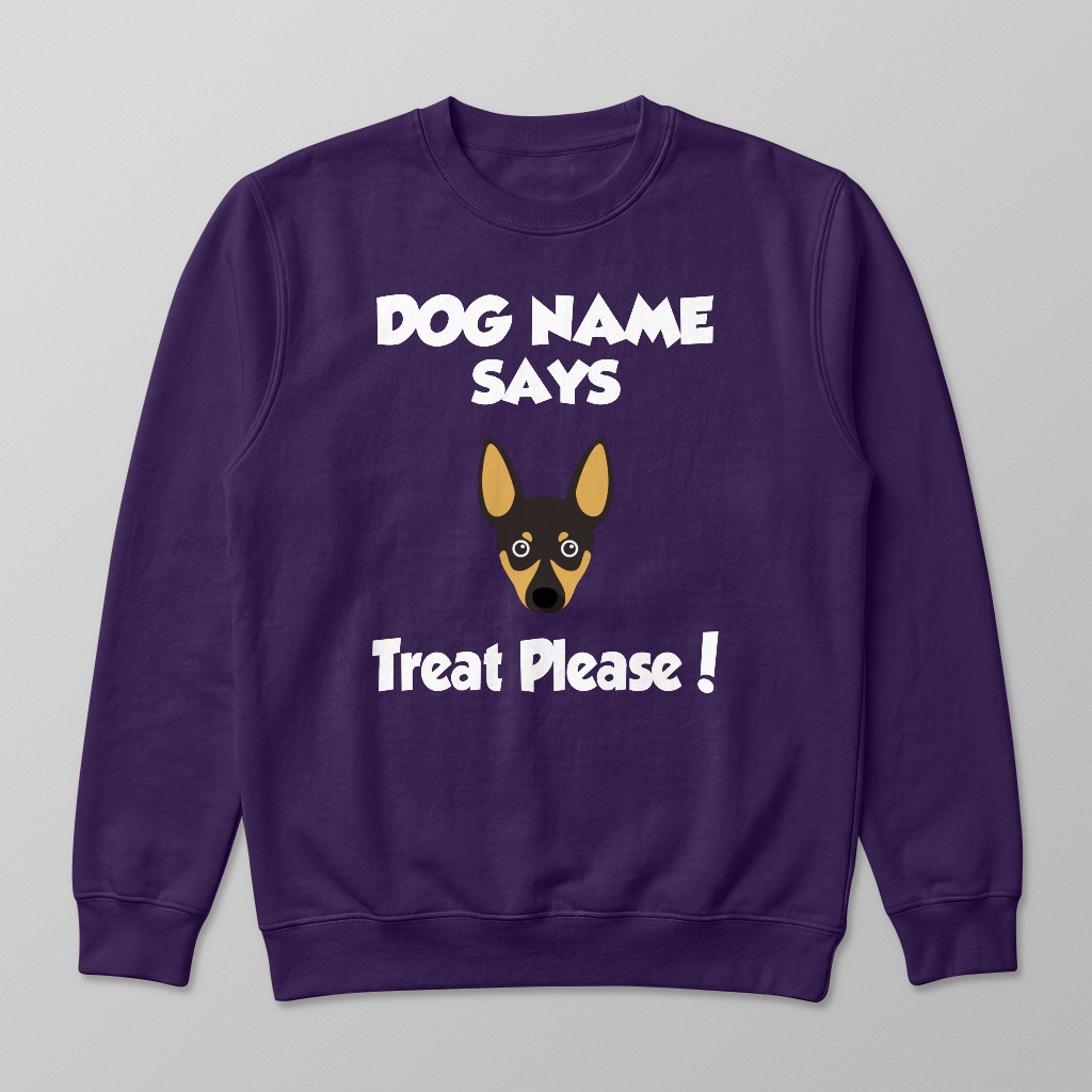 Treat Please: Personalized {breedFullName} Sweatshirt