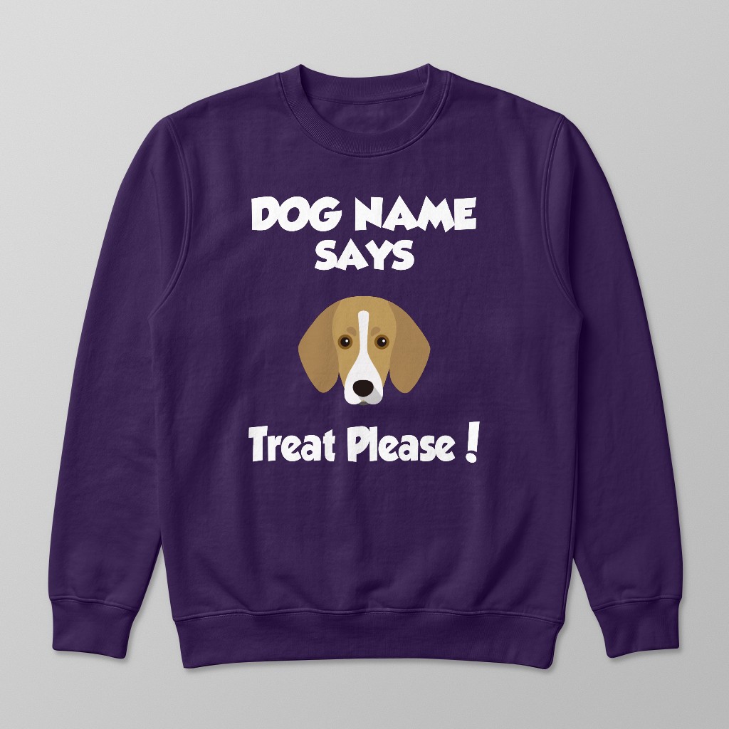 Treat Please: Personalized {breedFullName} Sweatshirt