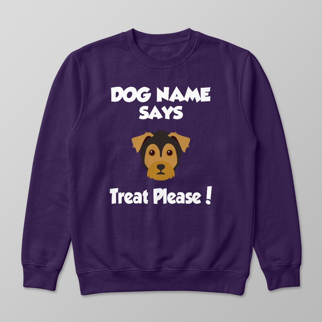 Treat Please: Personalized {breedFullName} Sweatshirt