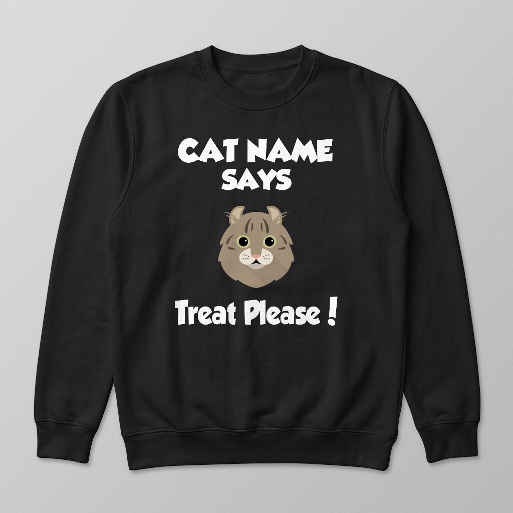Treat Please: Personalized {breedFullName} Sweatshirt